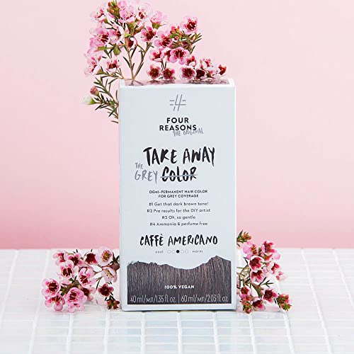 Four Reasons Original Takeaway Color – Caffe Americano 4.0 - Demi-Permanent Hair Color- Ammonia-Free and Fragrance-Free Hair Dye with GRAY COVERAGE - 100% Vegan & Cruelty Free