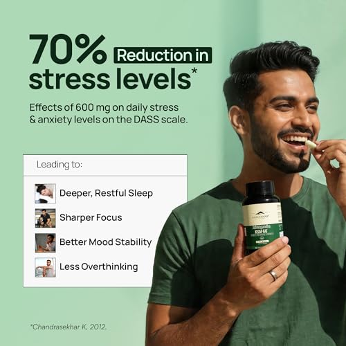 Image of Rasayanam Ashwagandha KSM-66 | Clinically Proven 600mg Dosage | 5.1% Withanolides for Max Results | 100% Pure Root Extract | Stress Relief, Energy & Recovery Support | World's Strongest Ashwagandha | 60 Capsules