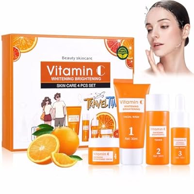 EHIOG Pack Regalo Mujer – Set de Cuidado Facial con Crema Hidratante Sérum Vitamina C y Limpiador Facial Kit Skincare para Hidratar Iluminar y Reafirmar la Piel Ideal como Regalo para Mujeres