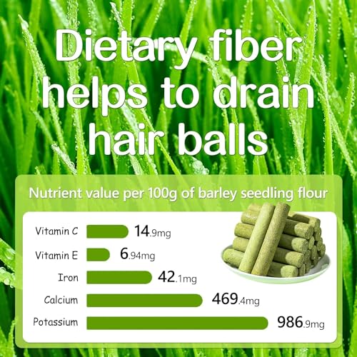 50g Cat Grass Teething Stick for Cat, Freezed Dried Cats Grass Treats Snacks, Edible Cats Chew Toys for Teeth Cleaning and Hairball Removal - Image 5