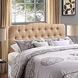 Modway Annabel Full Upholstered Linen Headboard in Beige
