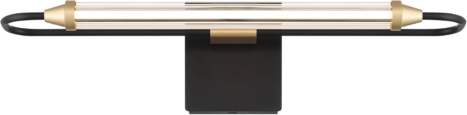 Possini Euro Design Nikola Modern Industrial Vintage Wall Light Bar Matte Black Hardwire 23 1/2" Fixture for Bedroom Bathroom Bedside Vanity House Living Room Home Mirror Hallway Dining Kitchen