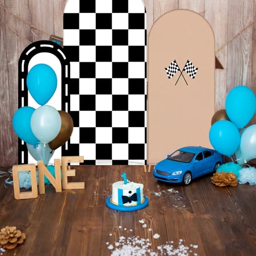 Set 3 Fundas Arco para Fiesta Tema Carreras 4ft,5ft,6ft miniatura 5