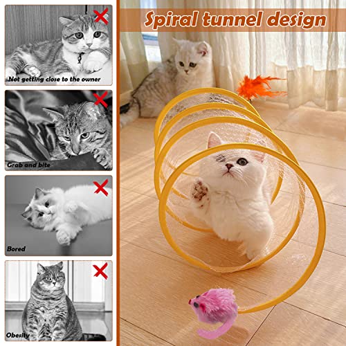 Tunnel a Spirale per Gatti Tubo Gatto Giocattolo
