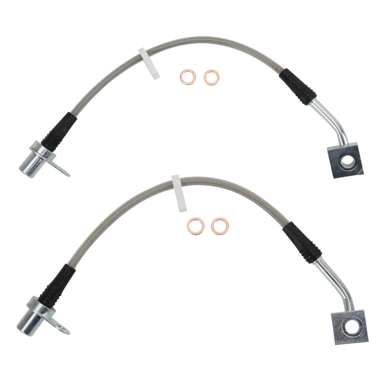 TRQ Front Performance Brake Hose Set 2 Piece