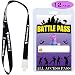 Video Game Party Supplies Battle VIP Pass Tickets, Gamer Party VIP Pass Lanyards, Cards and Card Holders for Kids Gaming Themed Birthday Party Supplies Decorations (12 PACK)