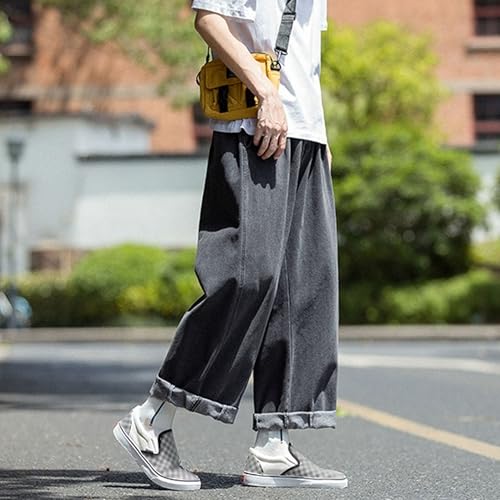 Men Loose Casual Straight Wide-Leg Jeans High Street Vintage Denim Pants Y2K Classic Mid Rise Baggy Trousers3