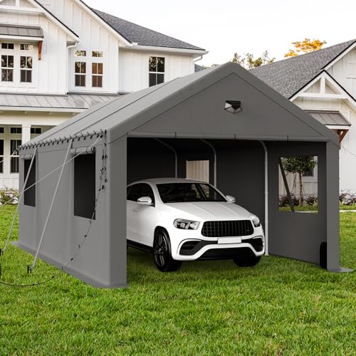 12x20 Heavy Duty Carport with Removable Walls