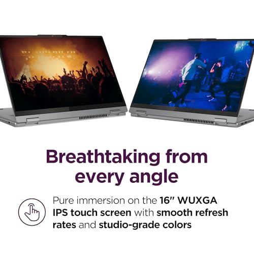 Image of IdeaPad 5 2-in-1-2024 - Professional Laptop - Fingerprint Sensor - 16 inch WUXGA IPS Display - 16GB Memory - 512GB SSD Storage - AMD Ryzen 7 8845HS - Windows 11 Home -Luna Grey