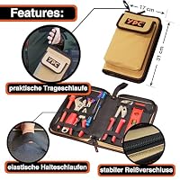 YPC ZipCaddy L – Werkzeugmappe/Werkzeug Organizer mit großer Außentasche und 17 Halteschlaufen, Werkzeugtasche leer, Werkzeug Mappe, Zangen Tasche, Tool Case – Ansicht 5