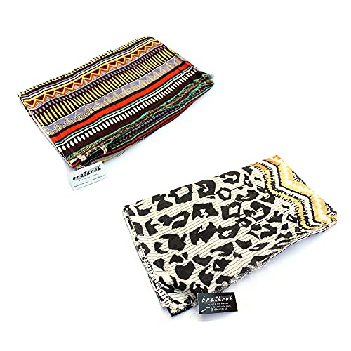 Image of Women's Trendy floral Printed Rayon Stoles Multicolour (Pack of 2)