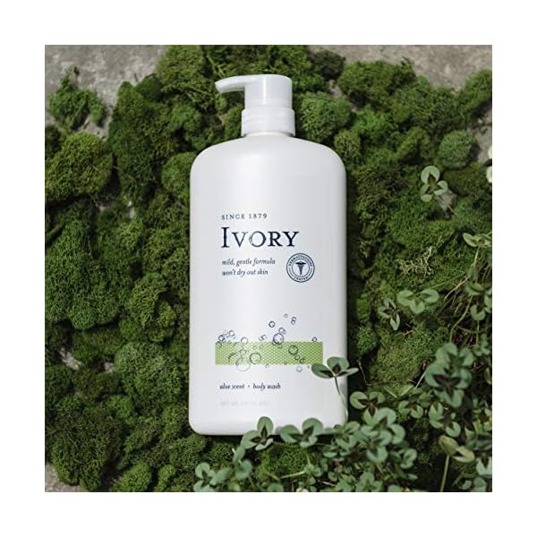 Ivory Clean Dermatologist Tested and Formulated Body Wash Free of Parabens and Phthalate Gentle on Skin, Aloe Scent, 30 oz (Pack of 4)