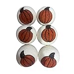 Ezhippie Quality Wool Dryer Balls - 6 XL Pumpkin Pack - 1000+ Loads - Pure Organic Wool - Reusable Natural Fabric Softener Perfect with Essential Oils, Reduce Clothing Static and Wrinkles