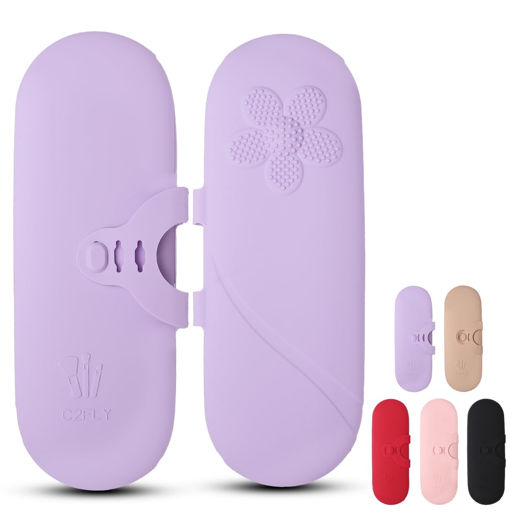 Silicone Makeup Brush Holder Travel Case - Compact and Versatile Makeup Brush Travel Case - Durable and Easy to Clean - Stylish Solution for Makeup Brush Storage