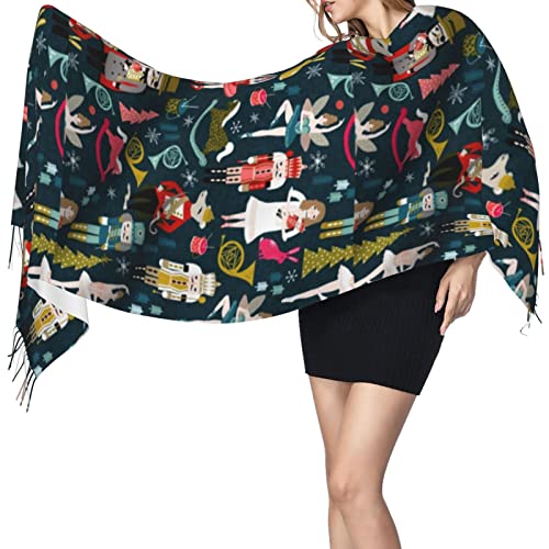 Supernatural Inspiration Print Women'S Super Soft Classic Cashmere Winter Cashmerette Fringed Scarf For Spring Fall Winter3