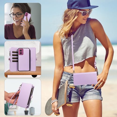 Coque Moto G55 Asuwish violette pour éviter les rayures d'écran