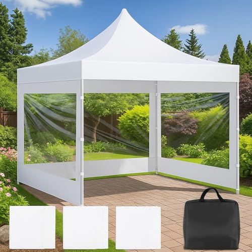 SmoothNovelty 3 Pcs Clear Canopy Sidewalls with Black...