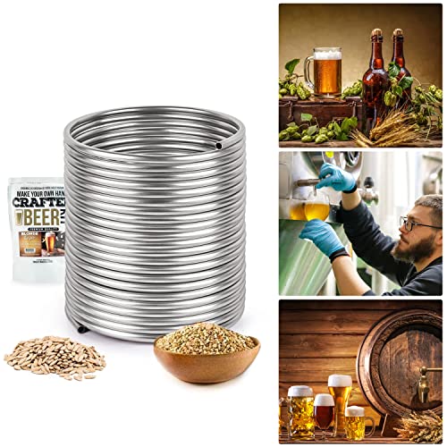 Gepphill Stainless Steel Tubing Coil, 3/8 Inch X 50Ft 304 Stainless Steel Tubing, Diy Immerson Tubing Chiller, Ice Bath Water Chiller, Beer Brewing Tubing Coil thumb #5