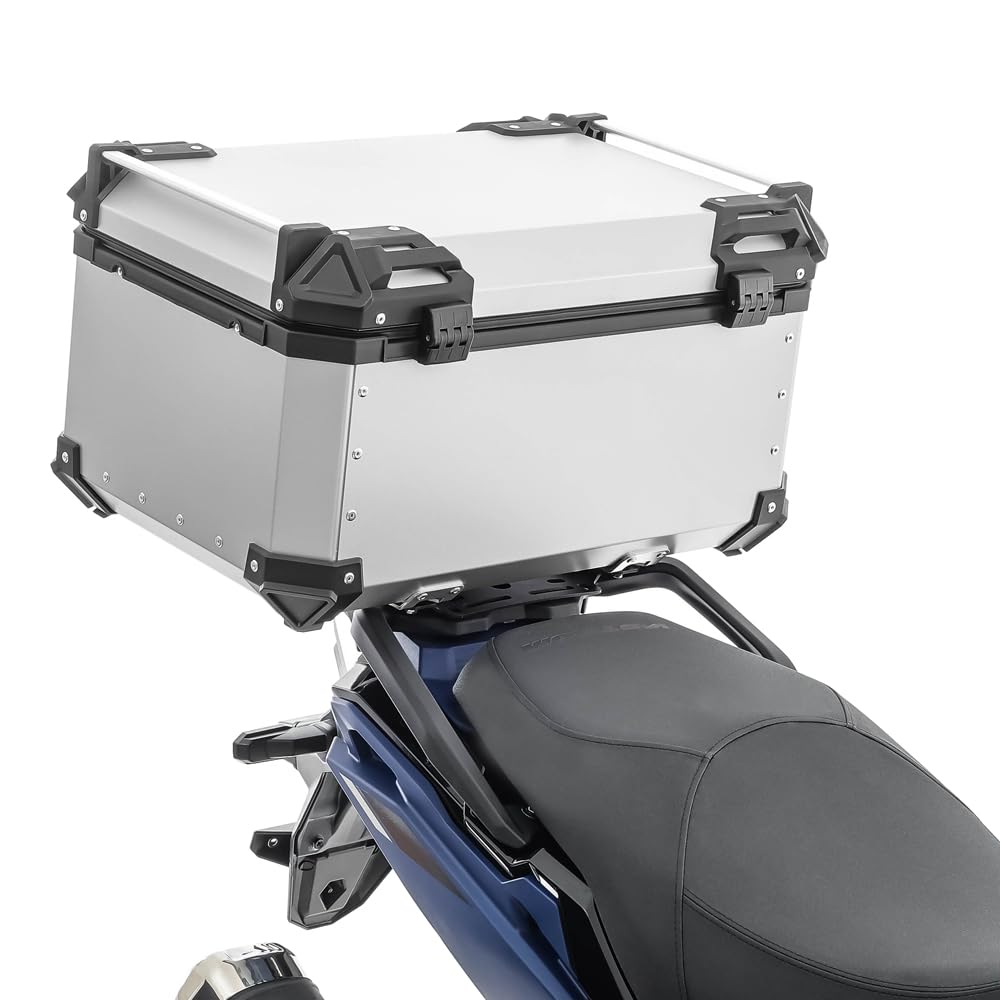 Top Case kompatibel mit BMW R 1250 GS/Adventure Aluminium Bagtecs XB65 Silber