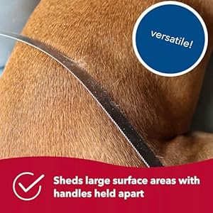 Coastal Pet Safari Dual-Sided Dog Shedding Blade – Stainless Steel Grooming Blade for Thick Coats – for Dogs with Short and Long Hair – Medium-Large – 10″ x 3.25″