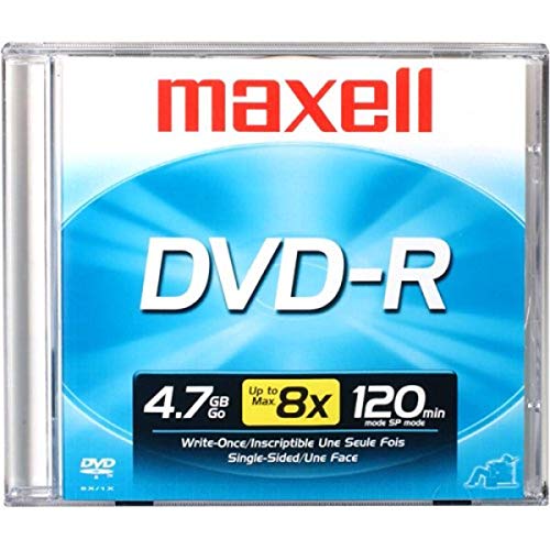 Image of Maxell MAX638000 DVD Recordable Media, DVD-R, 16x, 4.70 GB, 1 Pack Jewel Case