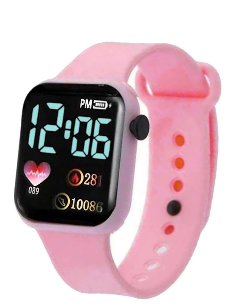 GLENVIT-X Waterproof LED Display Fashionable Children Kids Digital Sports Square Led Watch for Kids, Boy & Baby Girls-Digital Watch for Boys and Girls Kids (B0CM9S86WX) Amazon Price History, Amazon Price Tracker