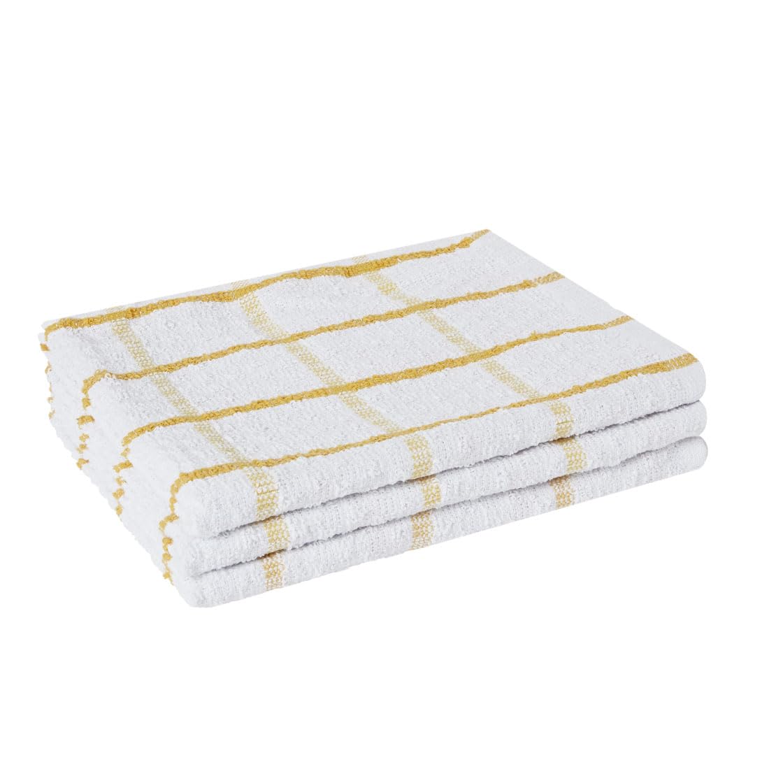 Charlotte Andersen 3 Yellow Tea Towels Extra Large Tea Towels For Kitchen 3 Pack Quality Dish Cloths Quick Dry, Ultra Absorbent And Machine Washable 78Cm X 44Cm (3 Yellow Tea Towels)
