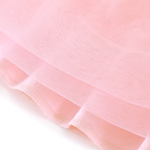 Flofallzique Girls Tulle Dress Long Sleeves Birthday Party Easter Toddler Floral Dress3