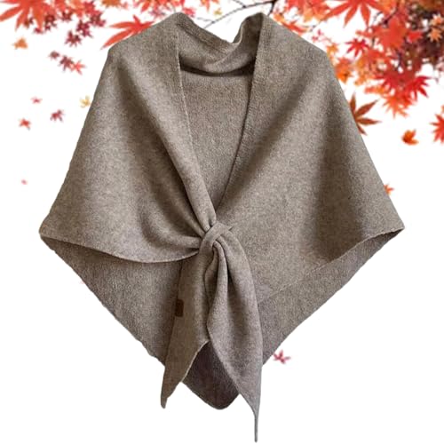 Women's Solid Color Shawl, Pashmina Luxe Solid Color Shawl Wraps, Knitted Cardigan Scarf Cape Cashmere Shoulder Daily