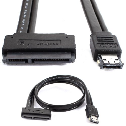 Cable Combo eSATA USB 2.0 a SATA 7+15 22 Pin Negro