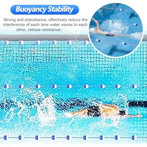Accessoires de piscine durables ligne de bouée flottante compétition 10m - 8