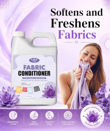 Image of L.O.C HUB Fabric Conditioner, Fresh Lavender, Powerful Clean, Skin Friendly, Cruelty Free0.5 Ltr