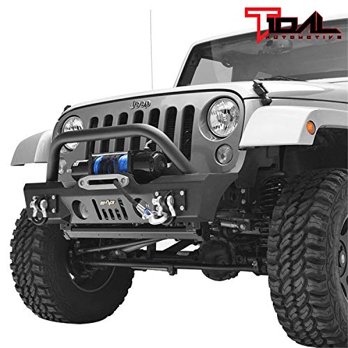 Tidal Stubby Front Bumper with Fog Light Housing and Winch Plate Fit