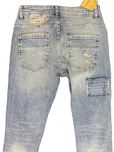 M-SOCIETY Mens Streched Mud Jeans MS-803104