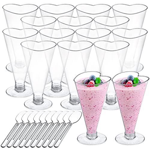 Save 50% on Foraineam 80-Pack Clear Dessert Cups with Spoons
