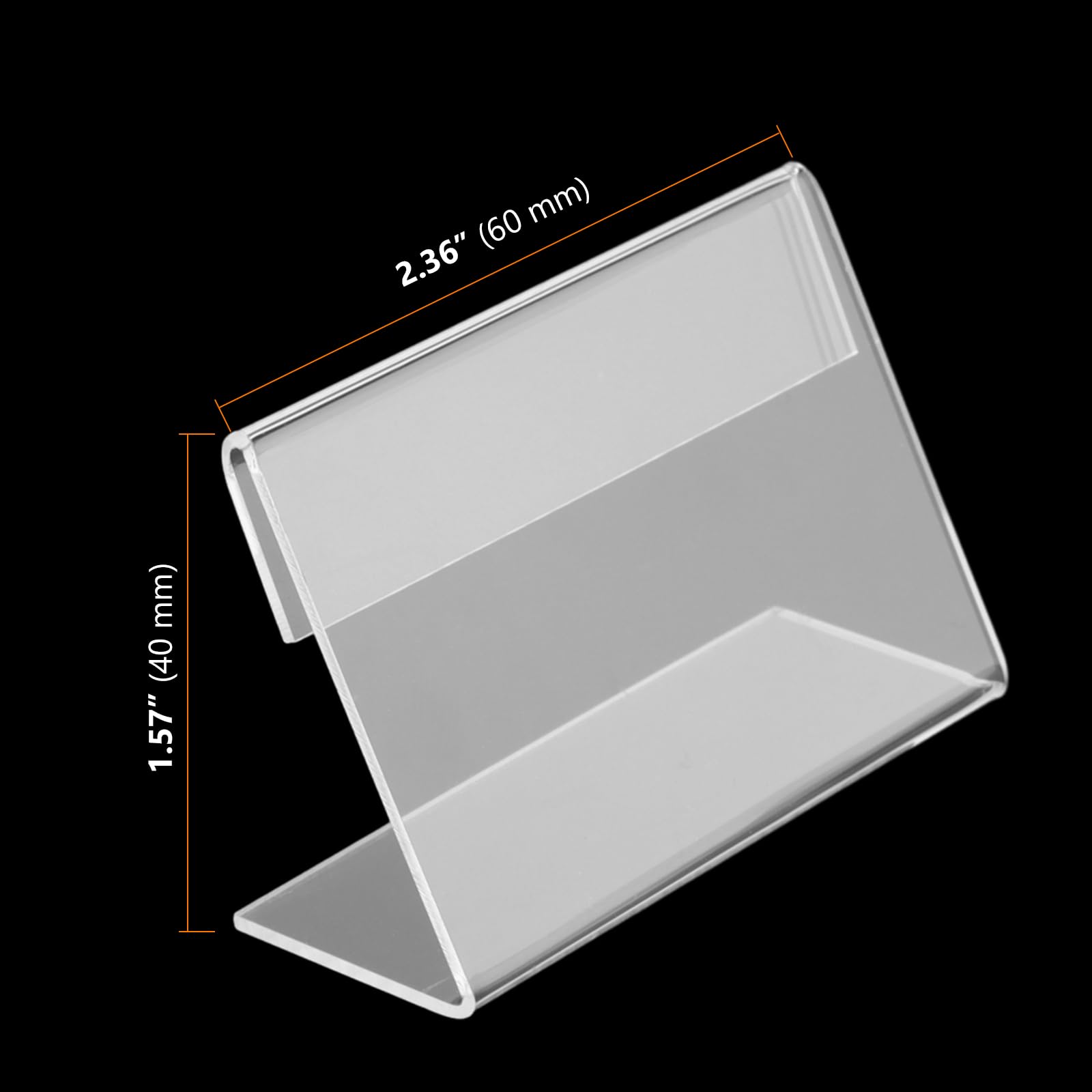 50 sztuk akrylowych uchwytów na etykiety, 6 x 4 cm, stojak na stó?, akrylowe, ma?e tabliczki, uchwyt na nazwisko, mini tabliczka, pionowy akrylowy uchwyt na etykiety do supermarketów,