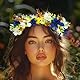 Flovel Blumenkranz Haare LED Blumenkrone Haarkranz Blumen Haarreif Fasching für Frauen Floral Crown Wreath Light up Blue Magnolia Flower Glow Wedding Bridesmaid Bridal Hair Accessories for Women