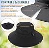EINSKEY Wide Brim Sun Hat, UPF 50+ UV Protection Waterproof Packable Bucket Hat for Men & Women, Fishing Hiking Beach Garden Black #5