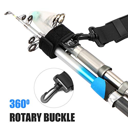 Vara de pesca com vara de pesca ajustável. Alça Adaskala com alça de ombro, alça com 2 alças fixas