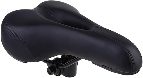 Miniatura 3 de BESPORTBLE Asiento de bicicleta acolchado para hombre para bicicleta de montaña, carretera, bicicleta de ejercicio, color negro