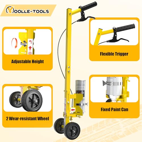 2395000 striping line painting wand industrial two-wheel striping spray paint wand for line paint stripe ground compatible with inverted striping paint yellowt-tip nozzle