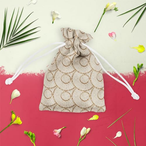 Image of ArtzFolio Brown Mosaic | Pouch Wrist Potli Bag | Bag for Weddings & Casual Parties
