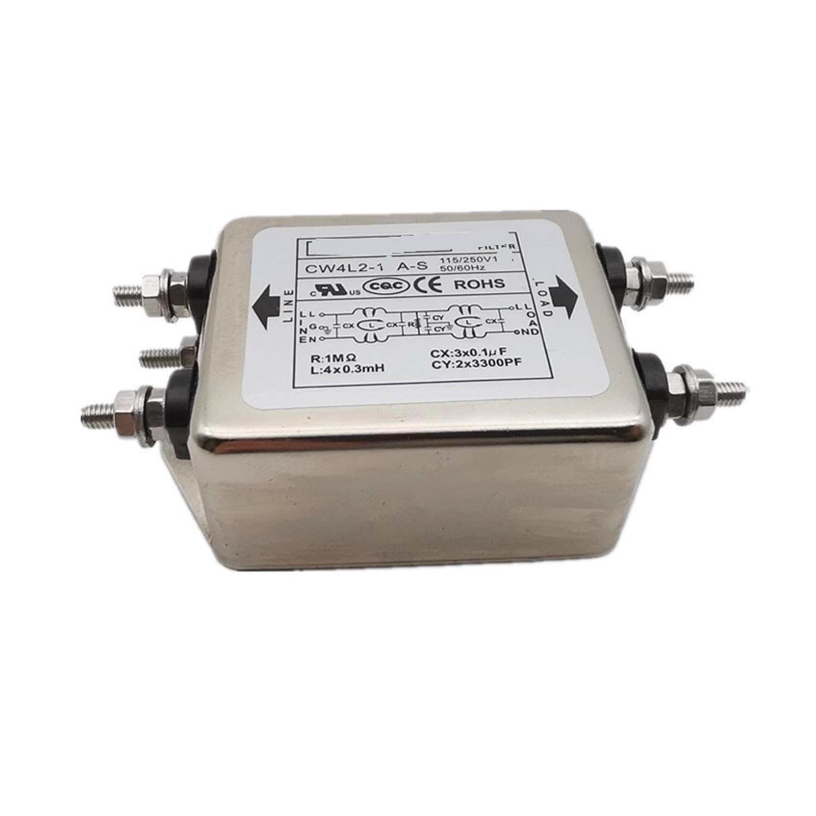 ETPBRIMSF Power filter CW4E-40A-S 6A 10A 20A 30ACW4L2-20A-T two-stage purification anti-interference(CW4L2-10A -S 10A Bolt)