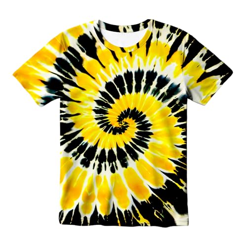 Image of Kids Tie Dye T-Shirt, Children Tie Dye Short Sleeve Tee Shirt for Kids