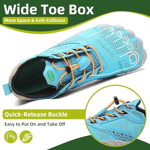 Image of SAGUARO Womens Mens Barefoot Shoes Minimalist Trail Runner Wide Toe Box Zero Drop Outdoor Cross Training Shoe