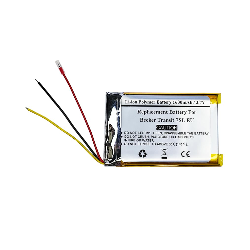 3.7V 1600mAh Replacement Battery Compatible With Becker Transit 7SL EU, TRANSIT7SLEU, SR584450P