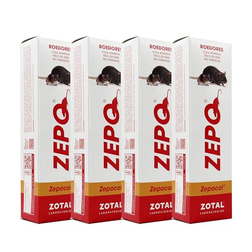 Zotal Zepo® Zepocol Trampas de Pegamento para Cazar Ratones (Pack 4 Unidades)