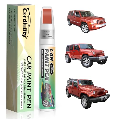 Image of Car Touch Up Paint Sunburst Orange Pearl(PV6 /DV6) for Jeep, Color Accurate Car Scratch Repair Remover Pen Fix Auto Paint Chips and Nicks