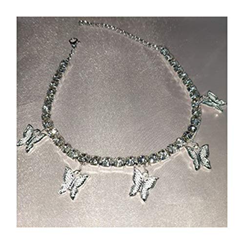 TTFLY Tobillera con colgante de mariposa con diamantes de imitación, ideal para llevar con disfraces de baile o uso diario, el mejor regalo para madre/esposa/novia Cover