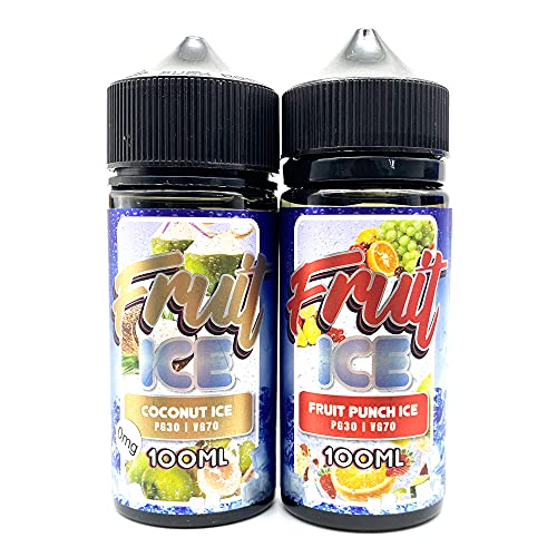 Fruit Ice Coconut/Fruit Punch フルーツアイス ココナッツ フルーツパンチ 100ml ココナッツミルク 電子タバコ リキッド 爆煙 大容量 味が濃い マレーシア ニコチン ノンニコチン ニコチンフリー ノーニコチン (Frui